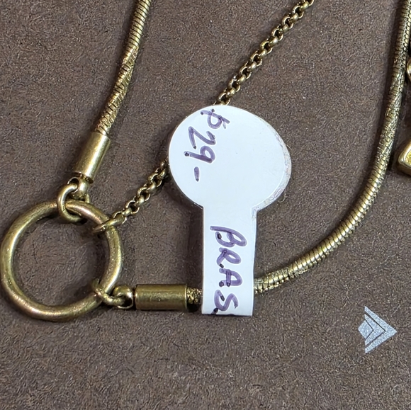 Silpada Gold Brass Snake Chain Necklace With Circle Pendant‎ New - Picture 5 of 7